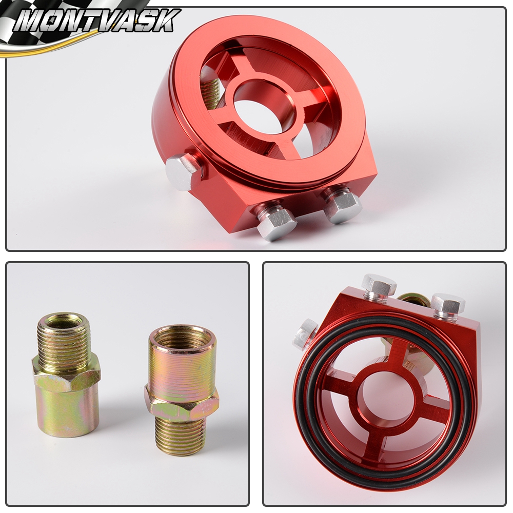 Fit For Universal M20 X 1.5 Aluminum Oil/Gauge Filter Sandwich Adapter