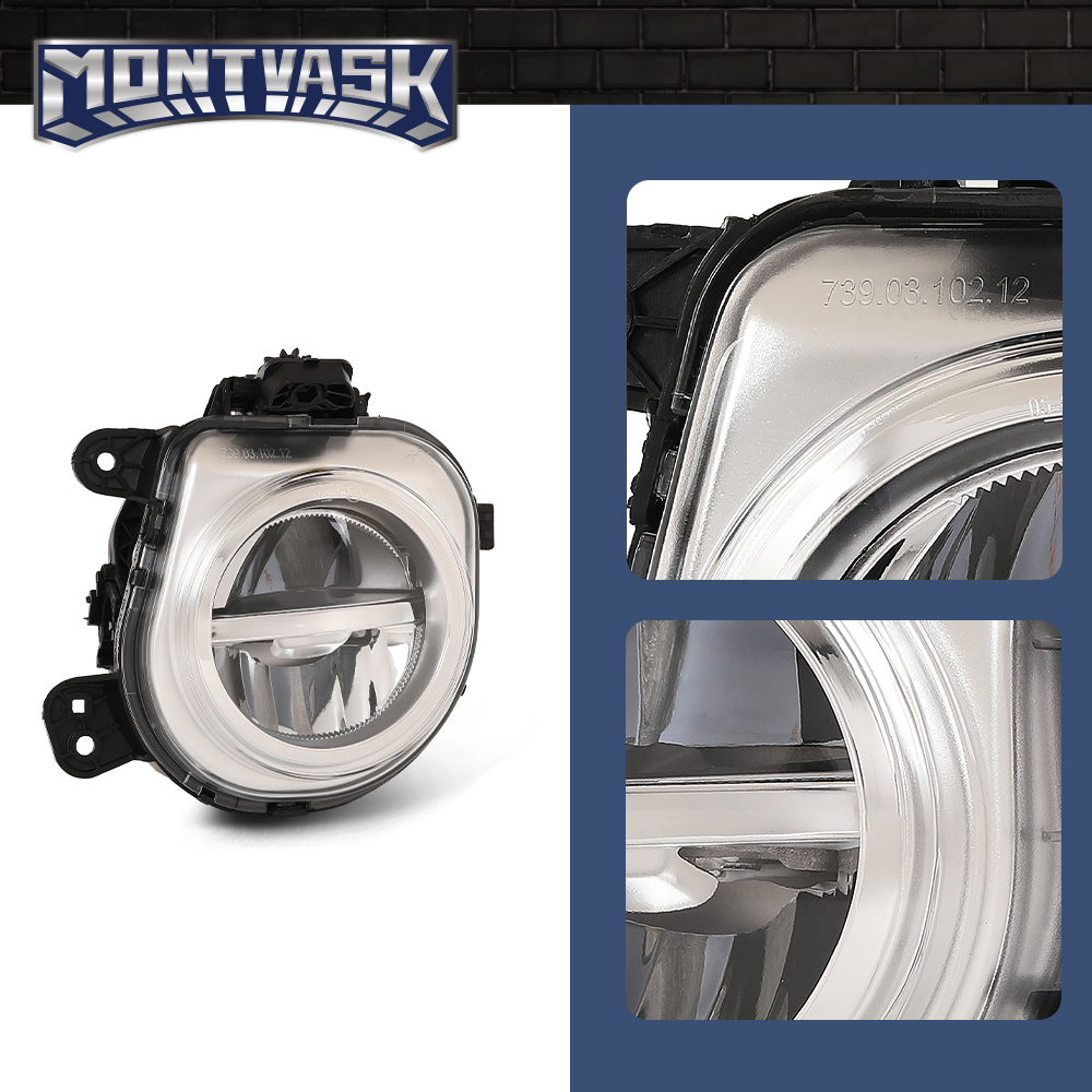 LED Front Left Fog Light For BMW X3 (F25), X4 (F26), X5 (F15), X6 – Passenger Side, Clear Lens