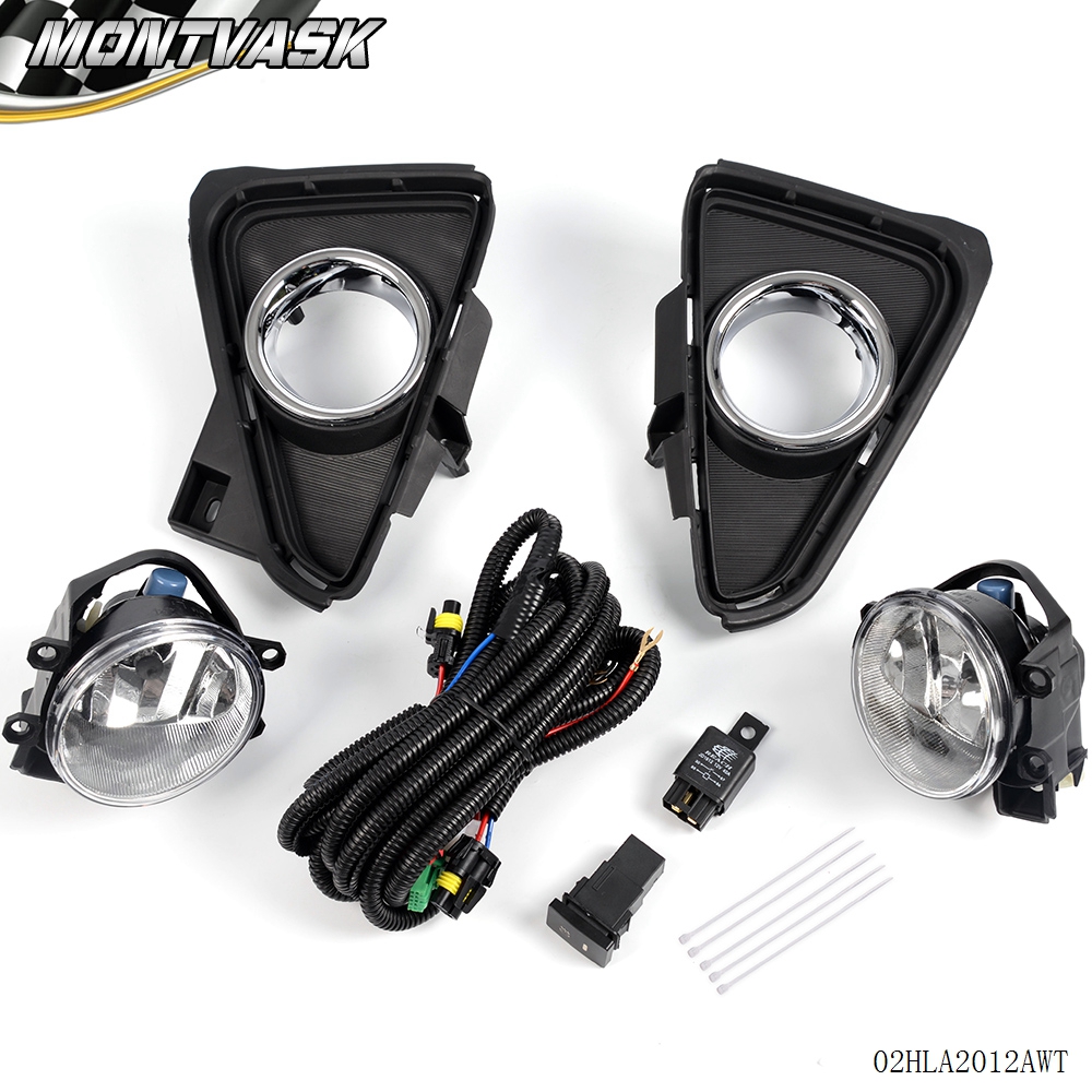 Fit For Toyota RAV4 2016-2017 Surround Front Pair Fog Lights w/ Wiring