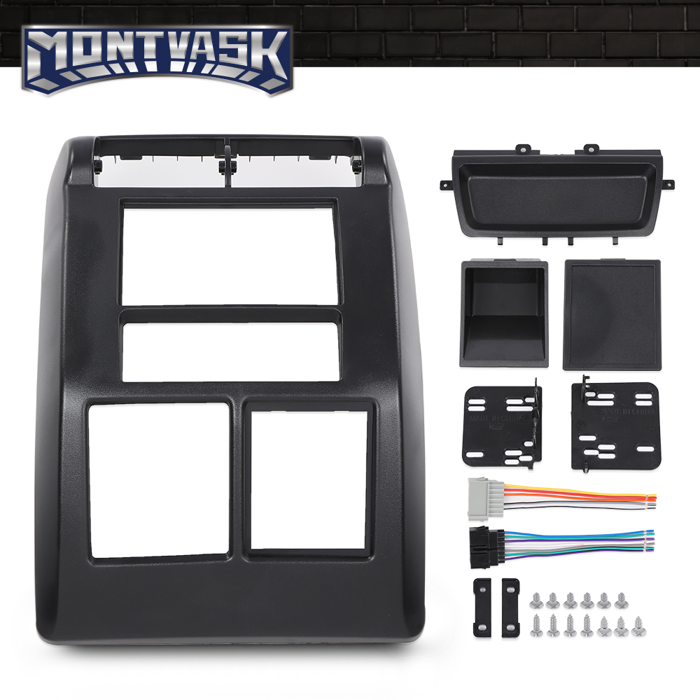 Double Din Radio Dash Kit With Wiring Harness For Jeep Wrangler TJ 1997-2002
