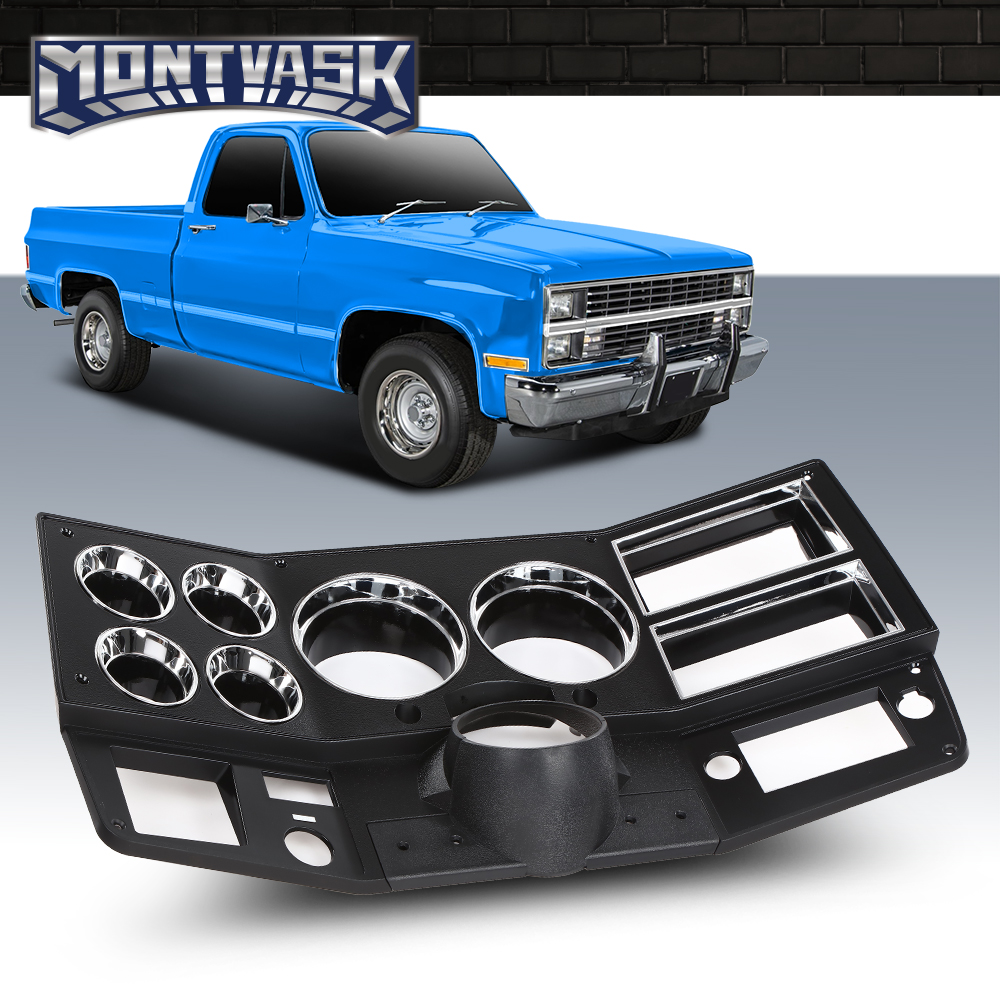 thumbnail image 2 of NEW Instrument Dash Bezel Assembly For 1981-1983 Chevy GMC Truck Blazer W/ A/C - Chromed Plastic 2 of 6