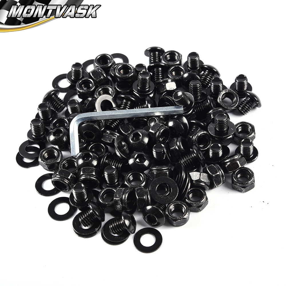 Hardware Screw/Bolt Kit Black For Universal Pocket Style Front Rear